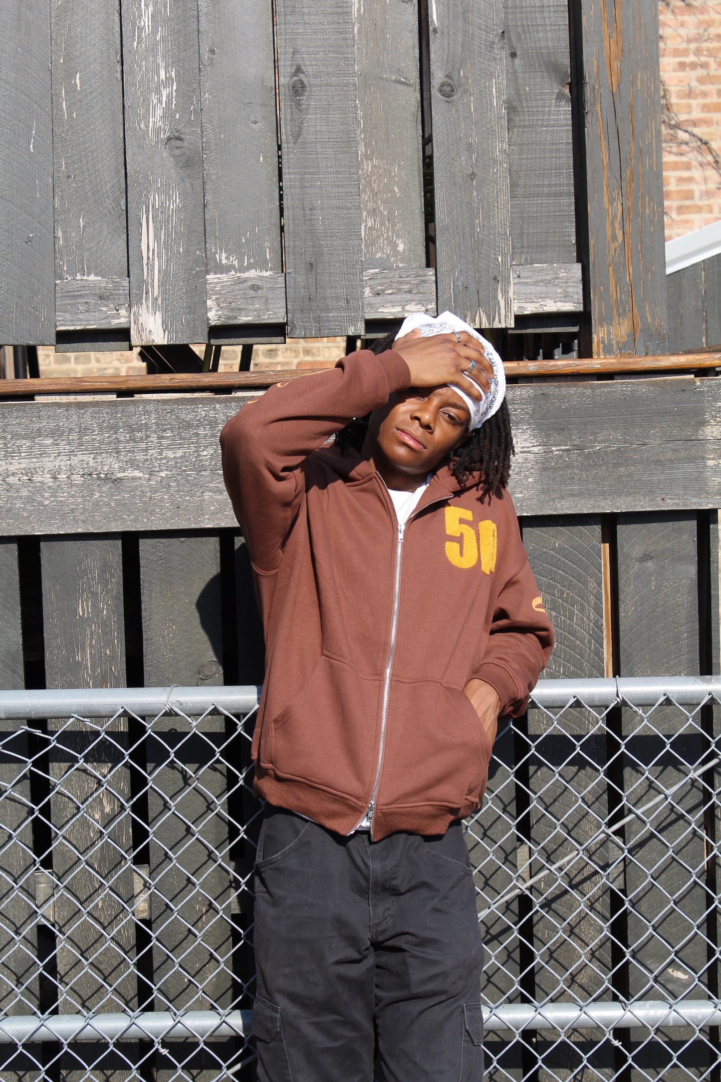 Brown Zip up Hoodie