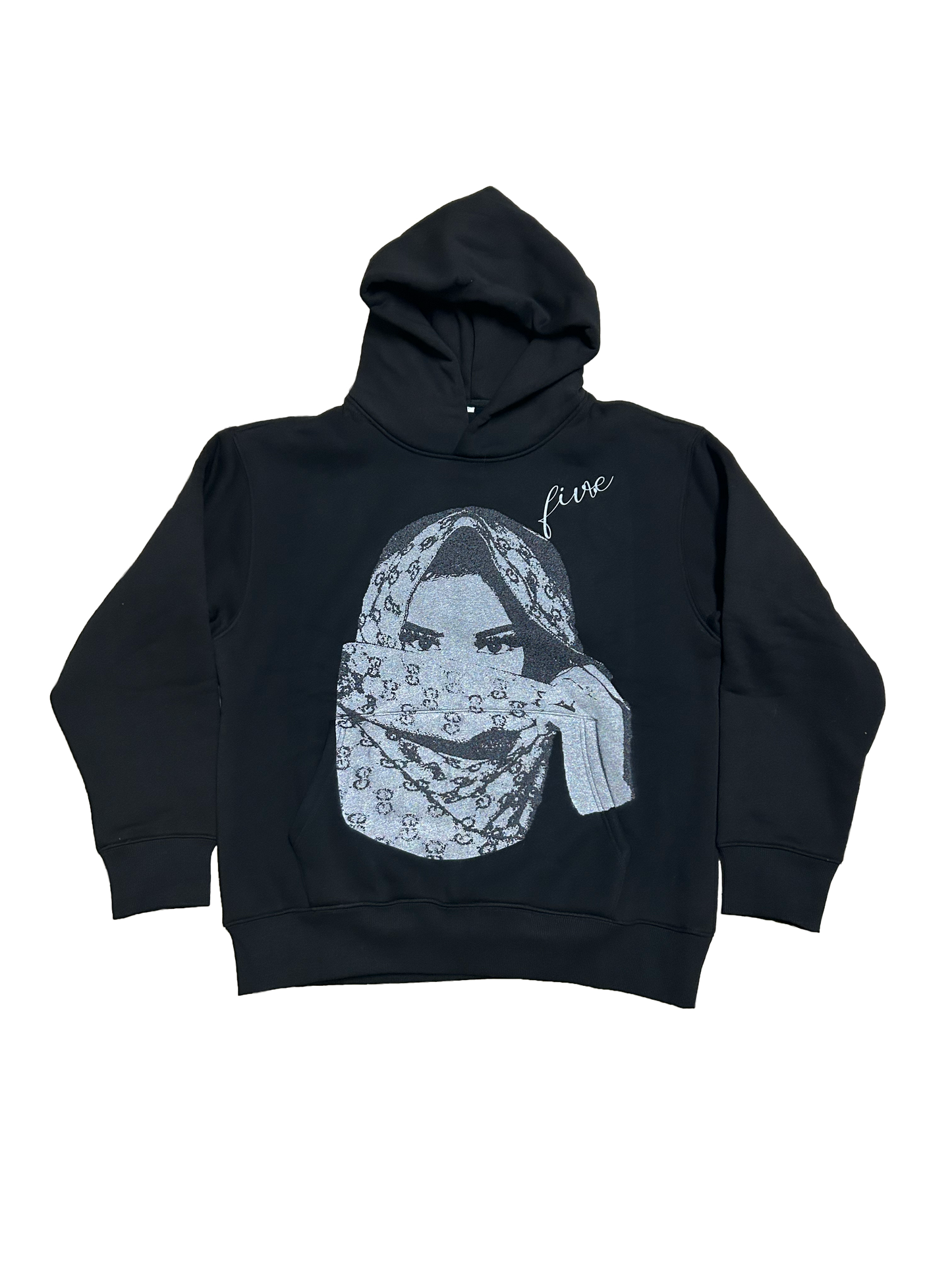 Black Graphic Hoodie