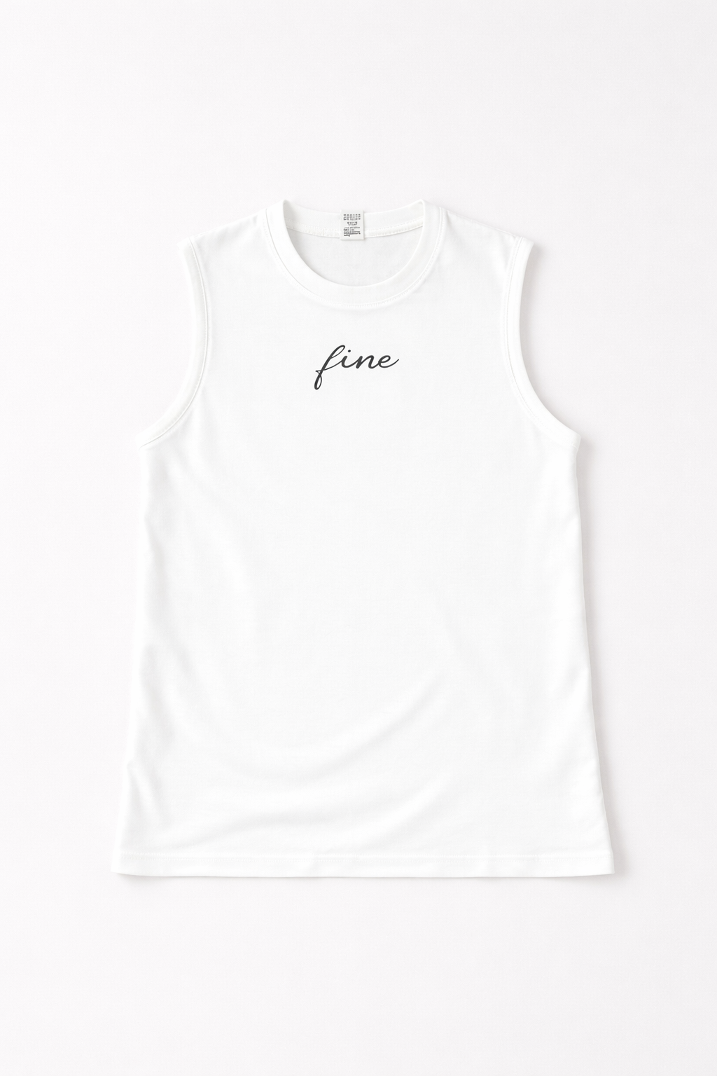 Sleeveless T Shirt White