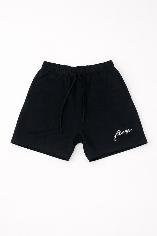 Drawstring Sweat Shorts Black