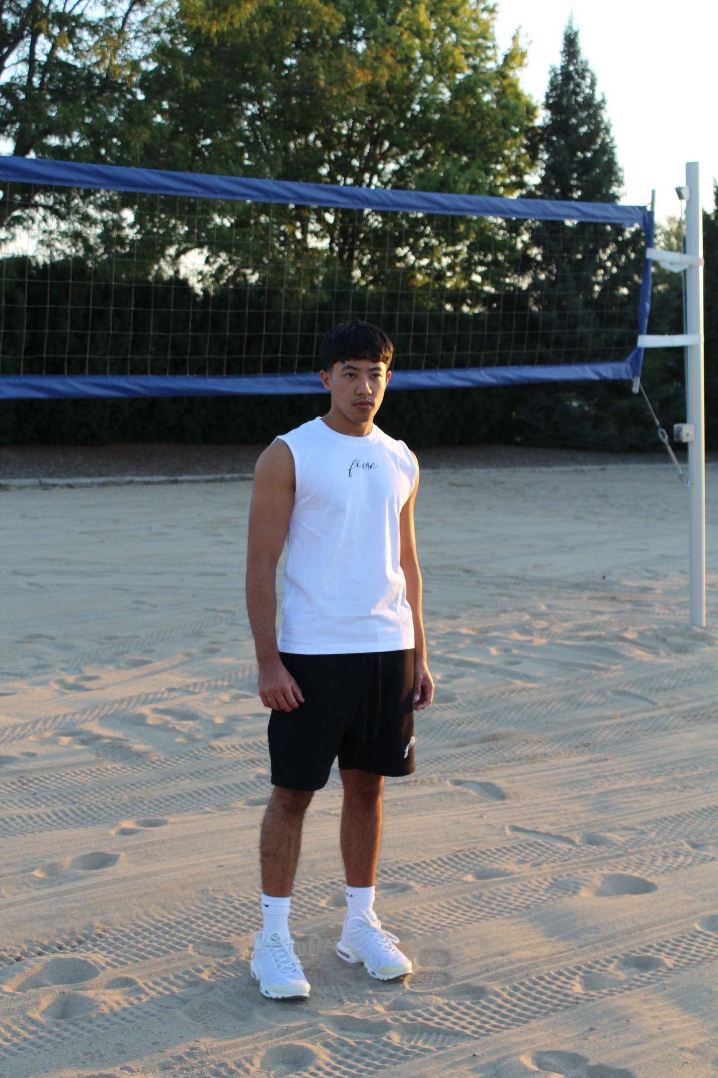 Sleeveless T Shirt White