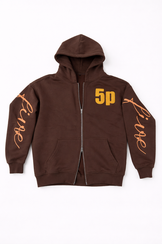 Zip up Hoodie Brown